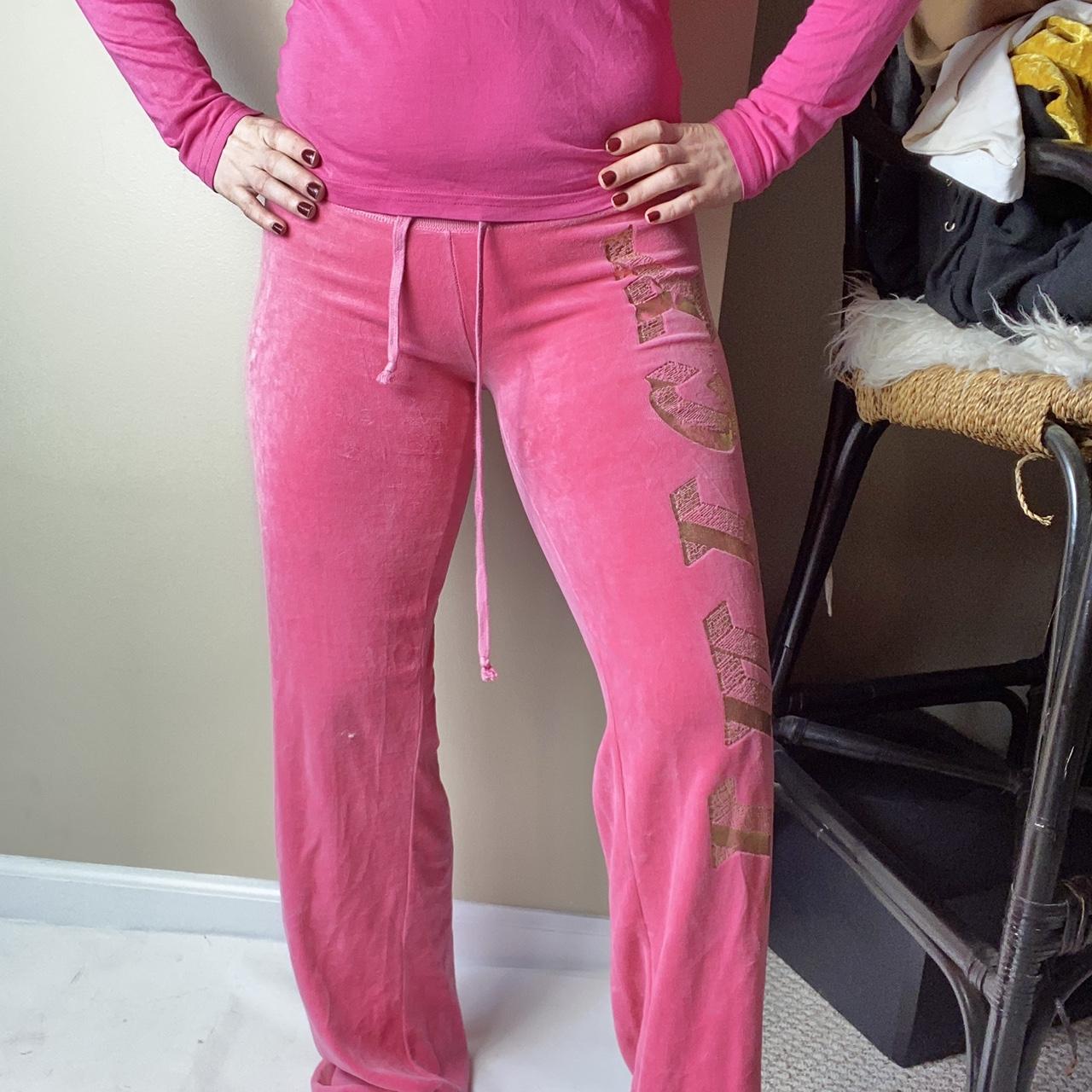 Juicy Couture • Hot Pink Velour Track Pants Hot Depop 9116