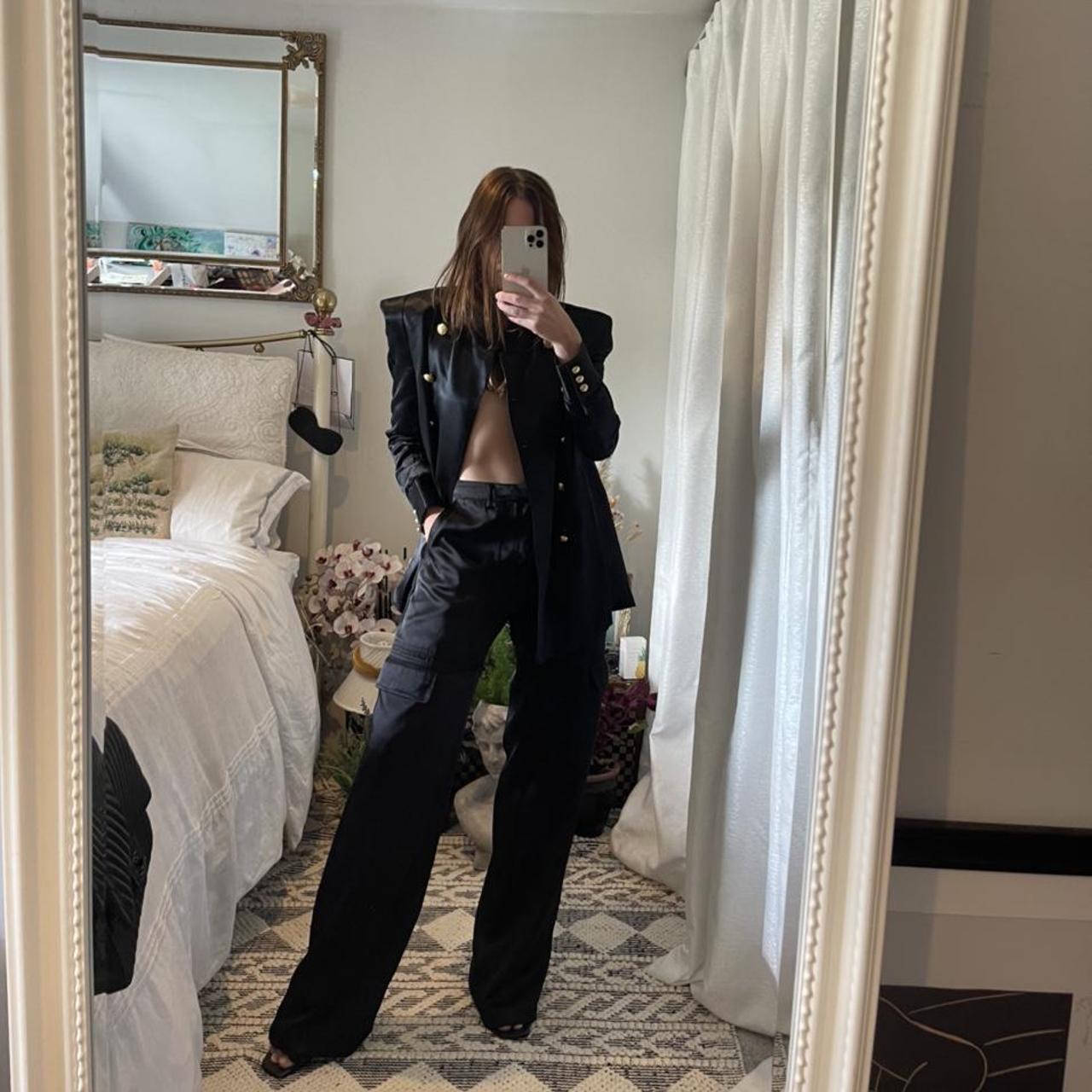 BALMAIN X HM silk jacket with gold tone Depop