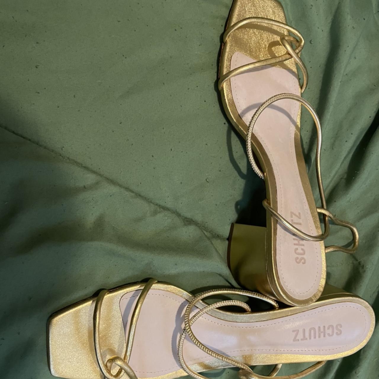 Schutz Women's Gold Sandals (2)