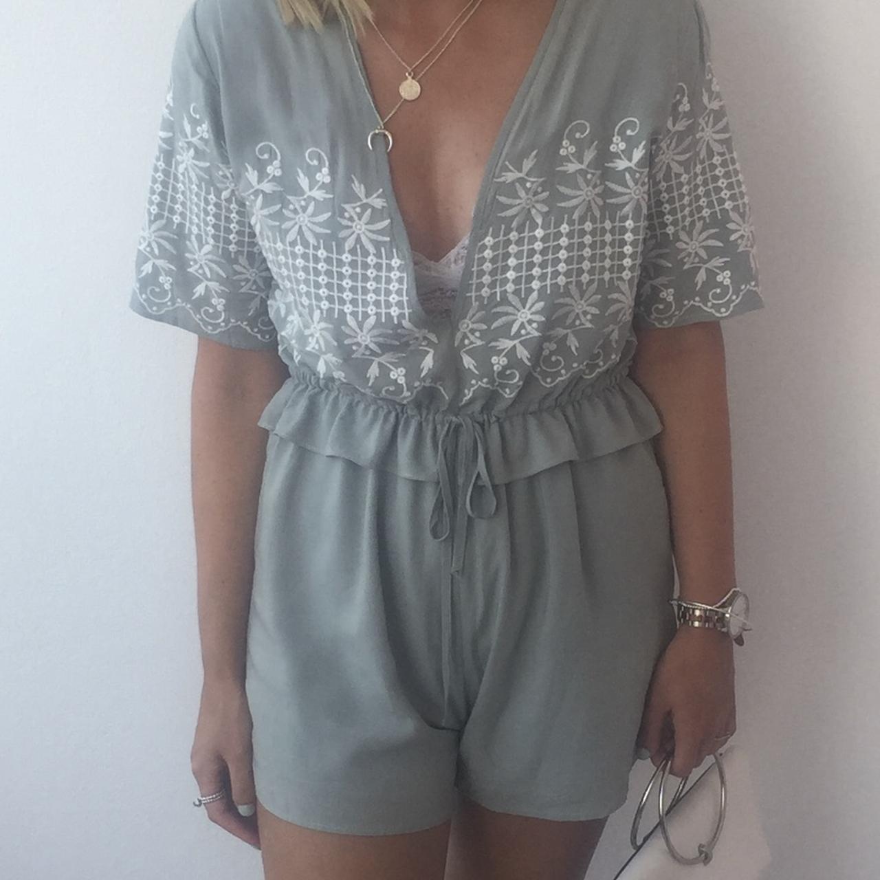 Missguided mint green playsuit nastygal... Depop