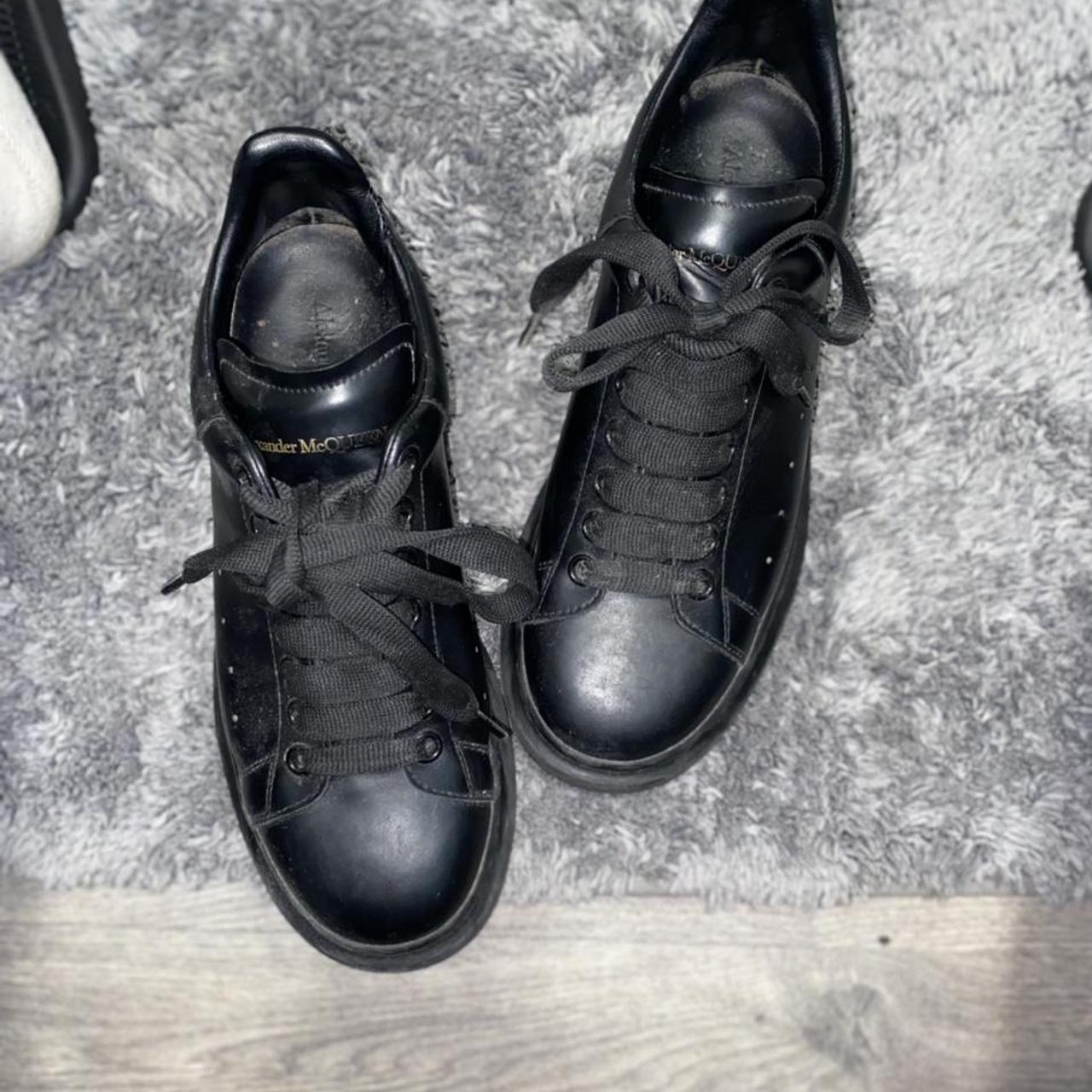 black patent lace up ankle boots