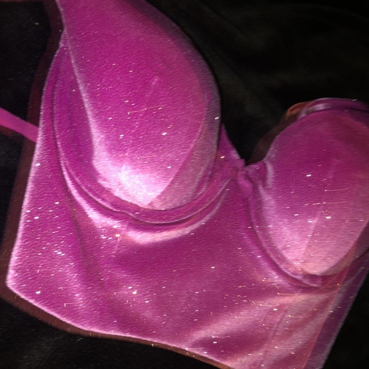 Body By Victoria Secret Pink Velvet Sparkle Bralette, Women's