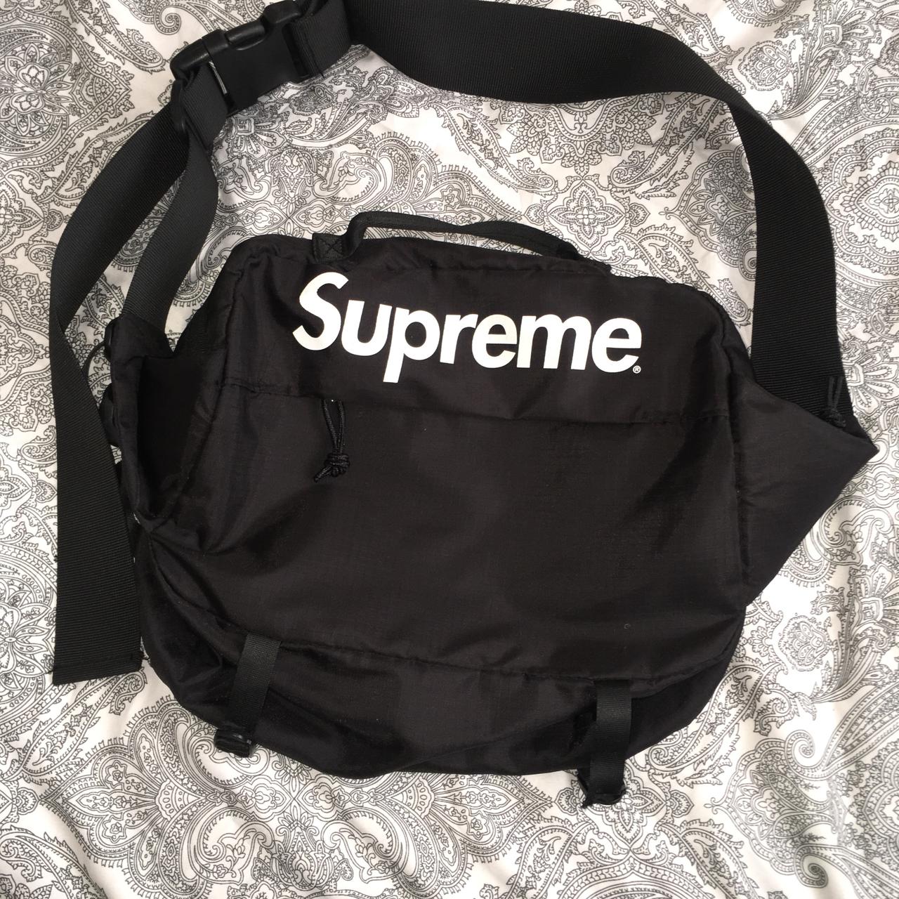 supreme black bum bag