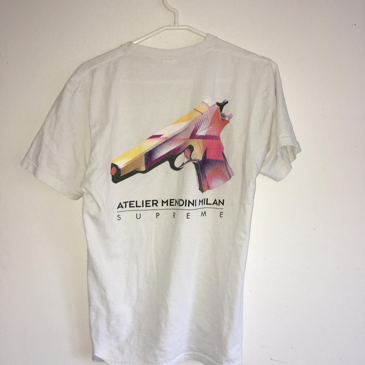 Supreme mendini gun tee Size M print is pretty Depop