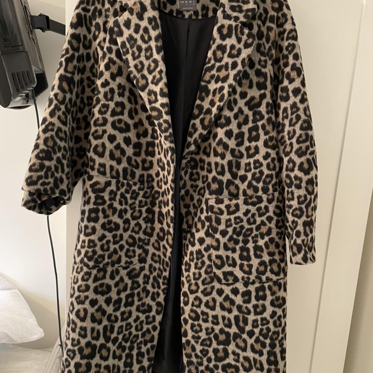 Primark leopard print coat - worn once - Depop