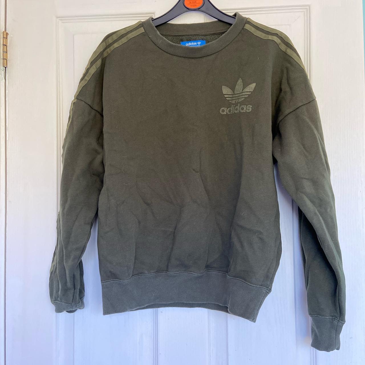khaki green adidas sweatshirt