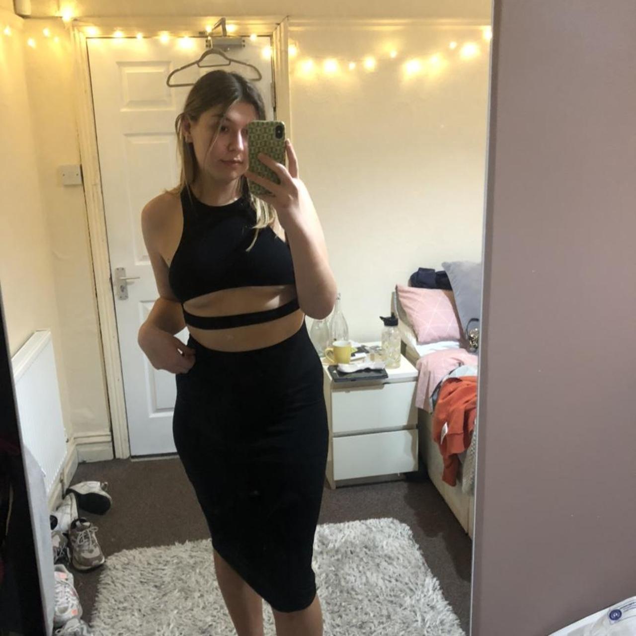 ASOS underboob cut out midi dress, bodycon style.... - Depop