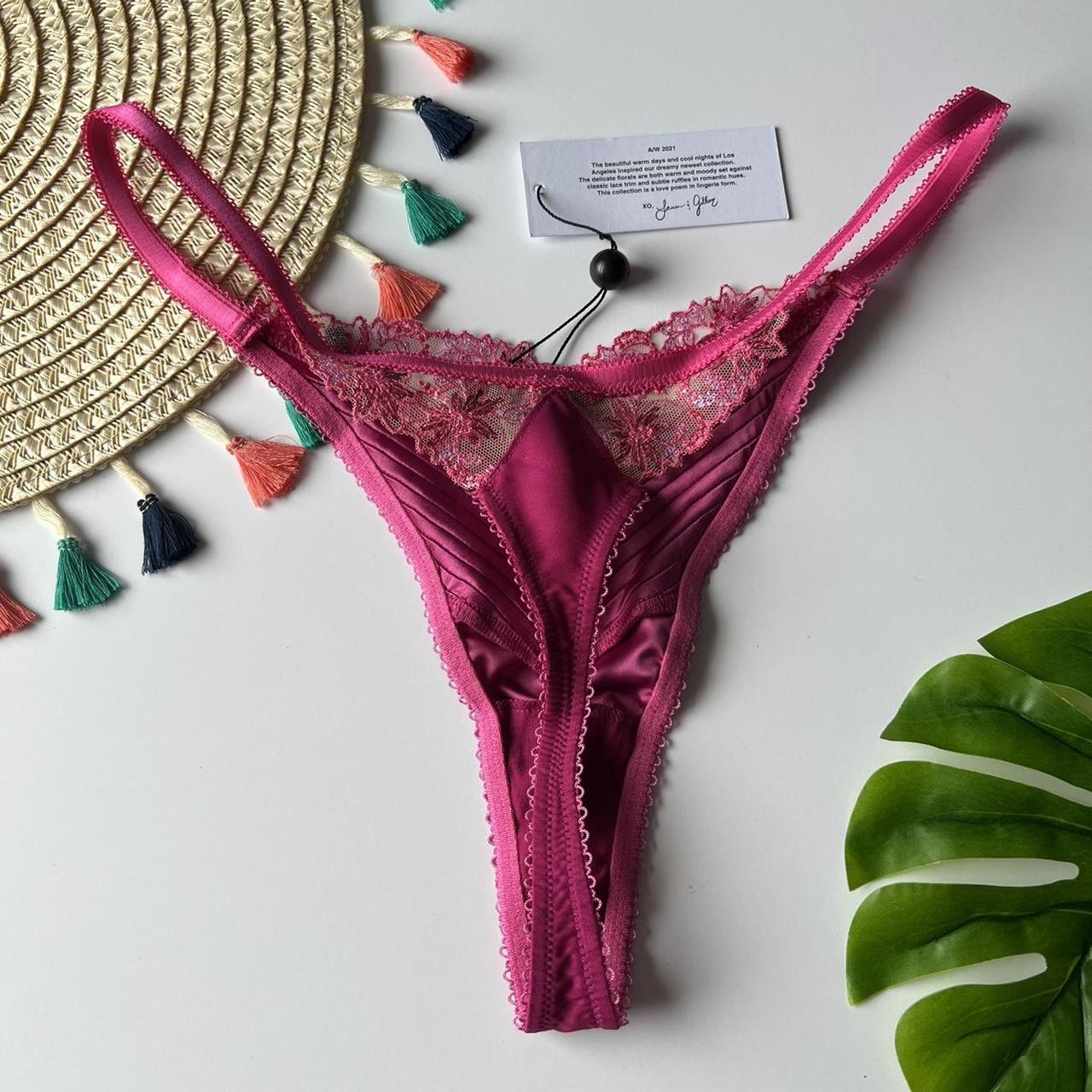 For Love And Lemons Ophelie Thong Panty Fuchsia