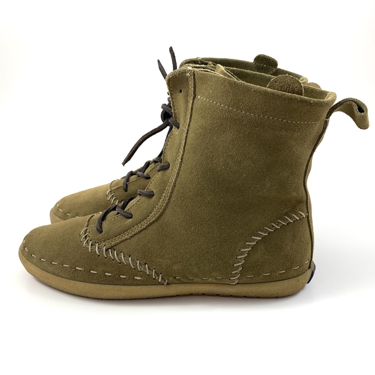 Rare vintage KEDS green suede high top boot sneakers... - Depop