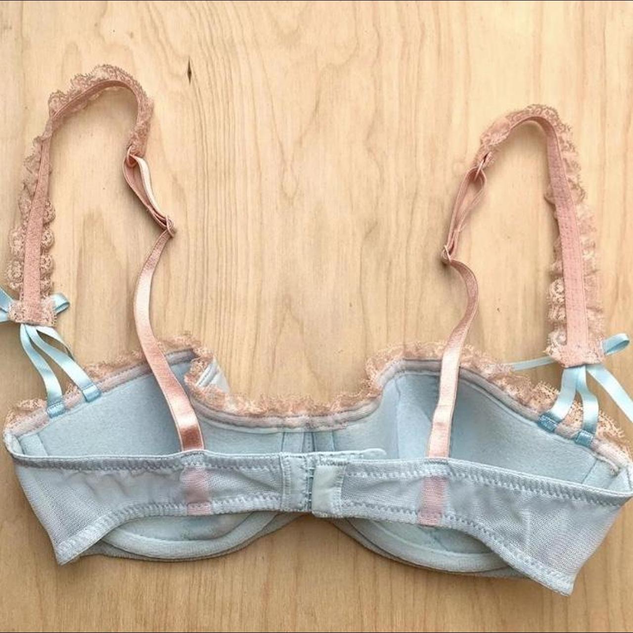 Ann Summers Women's Blue and Pink Bra | Depop