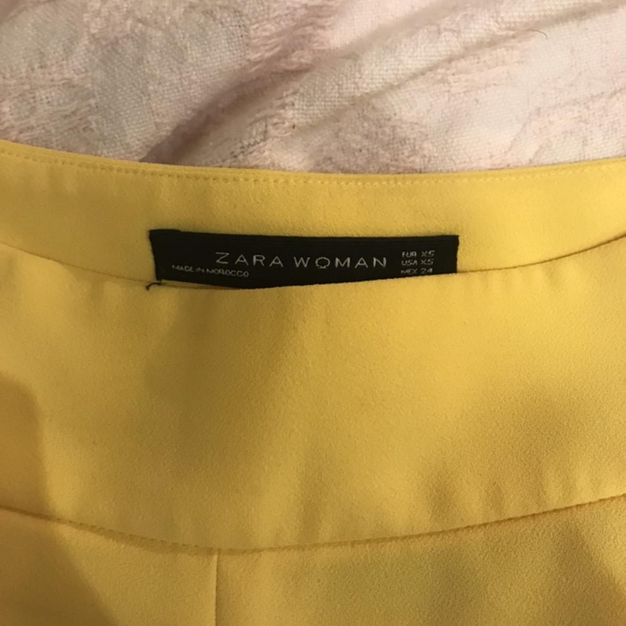 Zara primary yellow flare pants , Small stains on end