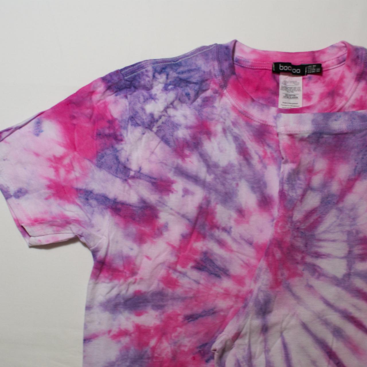 Pink and Purple Unicorn Tie Dye Co-ord Basic T-shirt... - Depop