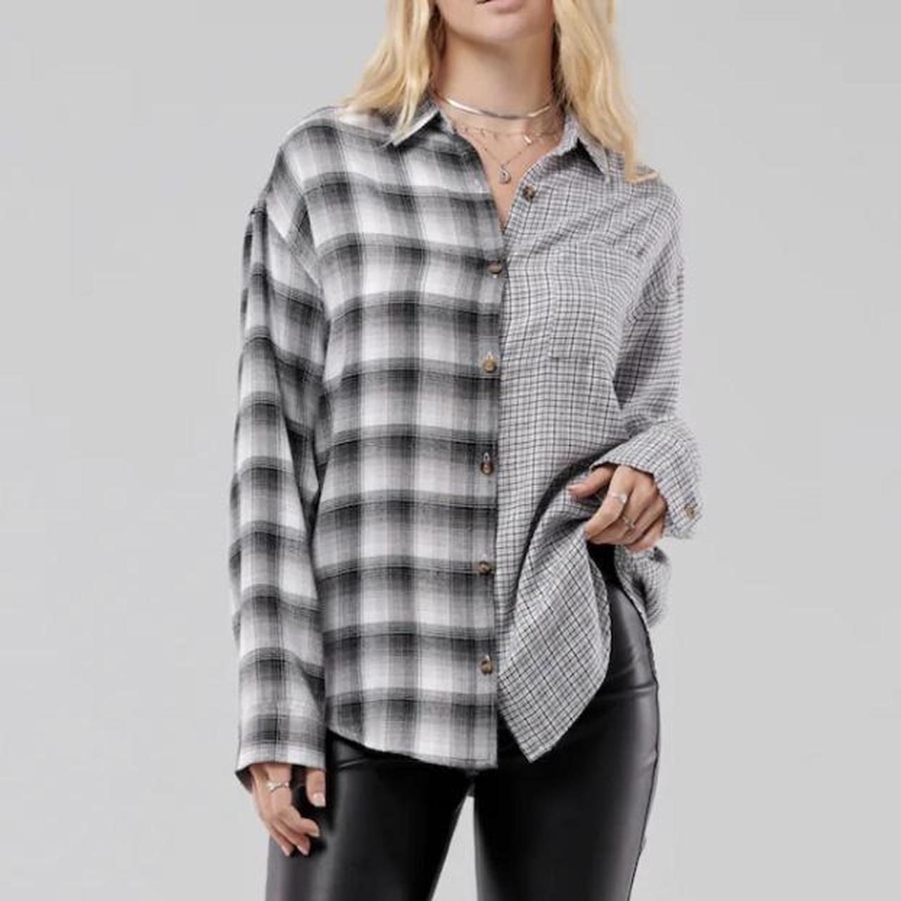 hollister womens flannel shirts
