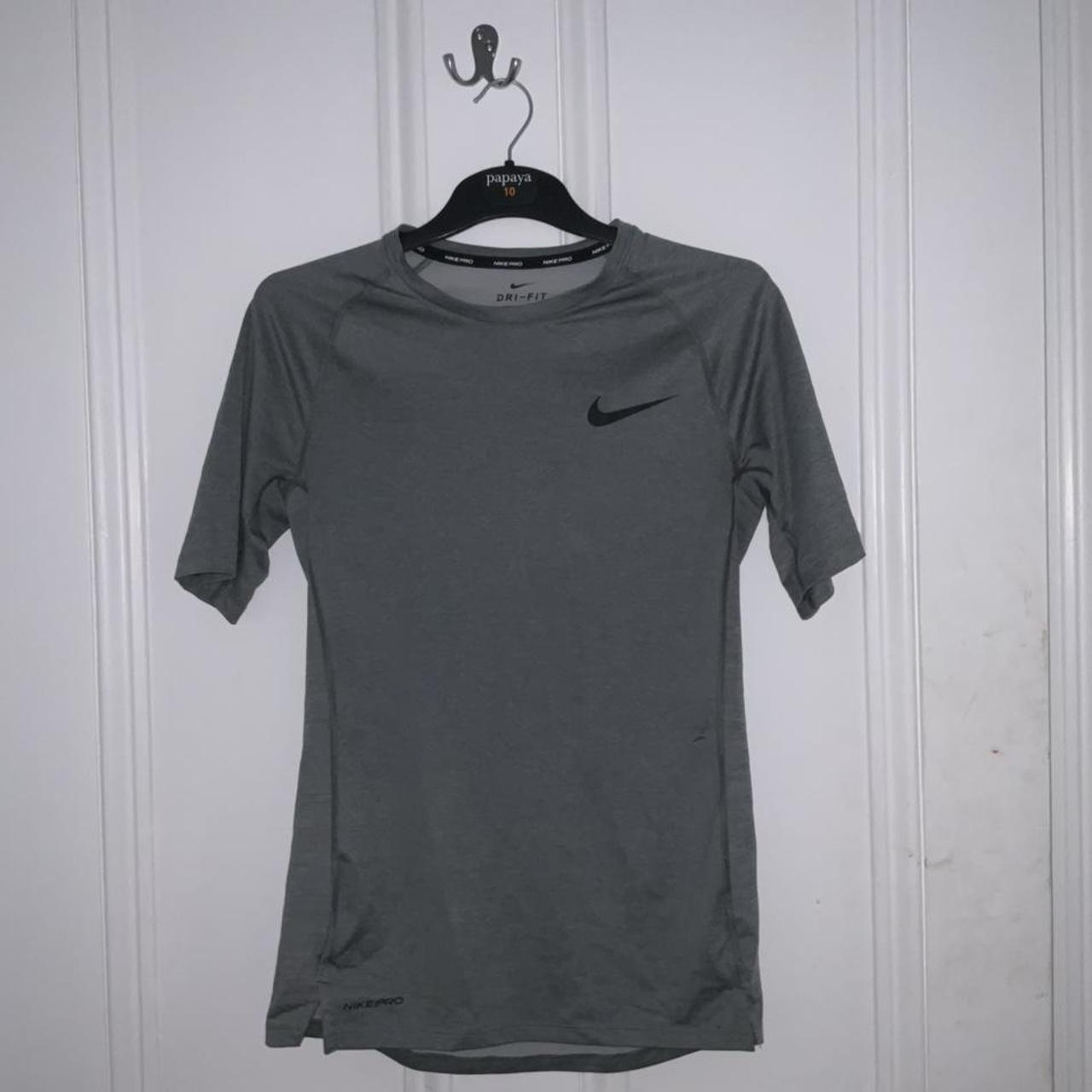 Nike Pro Dri-Fit Grey Mens M but fits more like a... - Depop