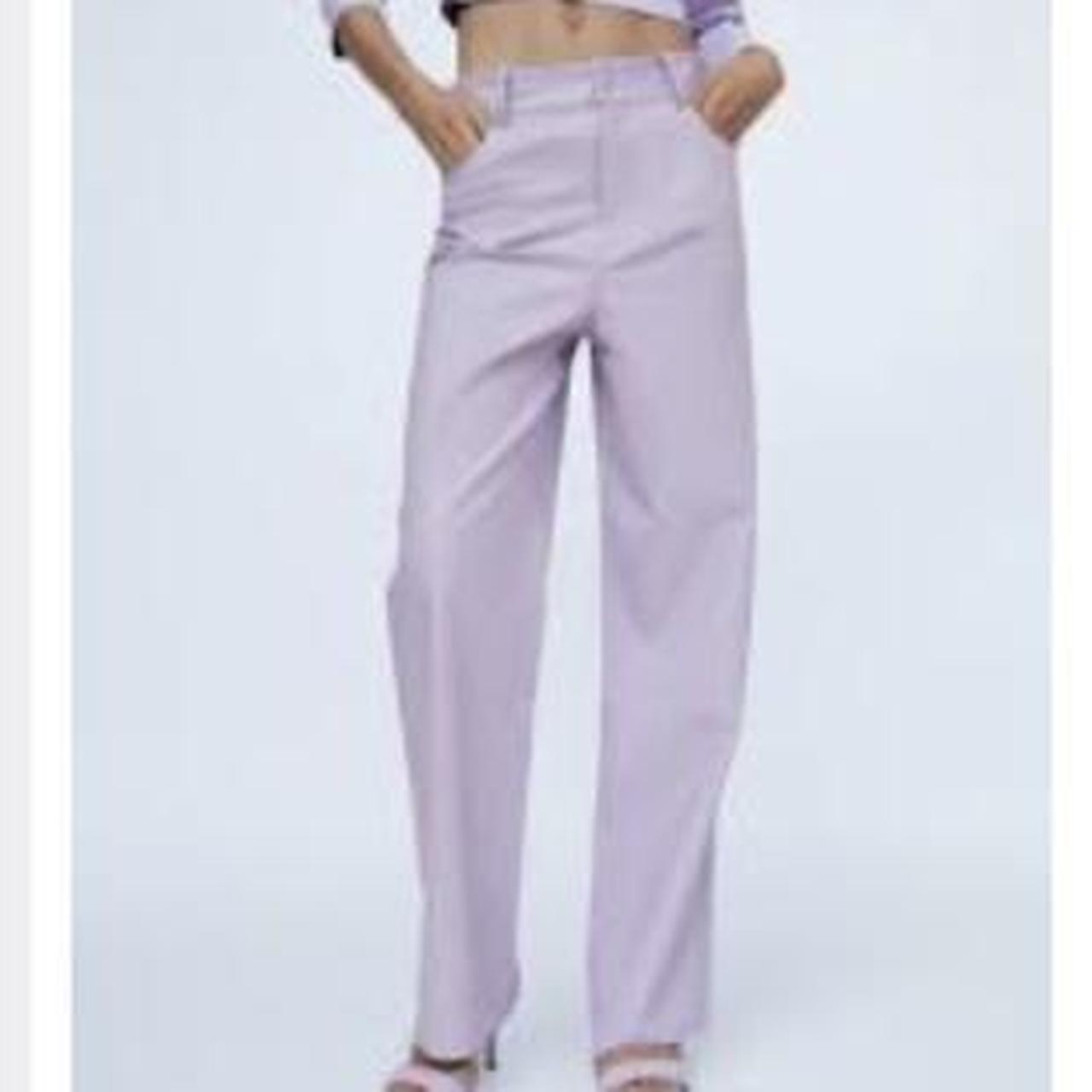 Trousers Zara Purple size L International in Polyester  26703012
