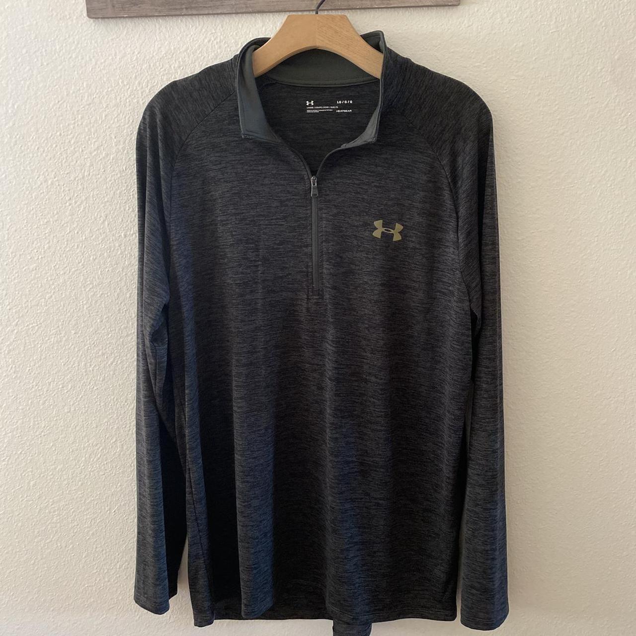 under armour dry fit half zip jacket message with... - Depop