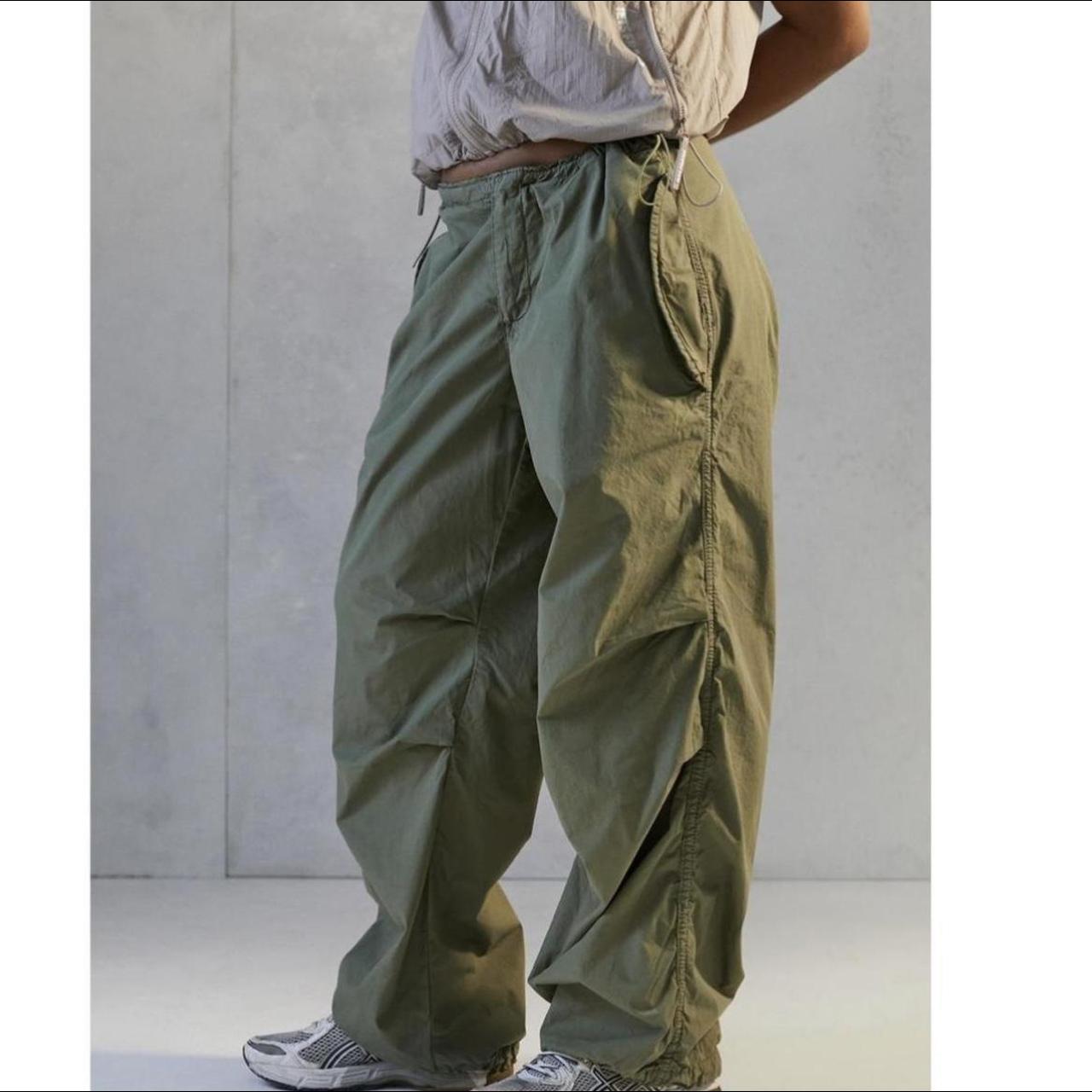 Urban Outfitters its frans... Khaki Baggy Tech Pants... Depop