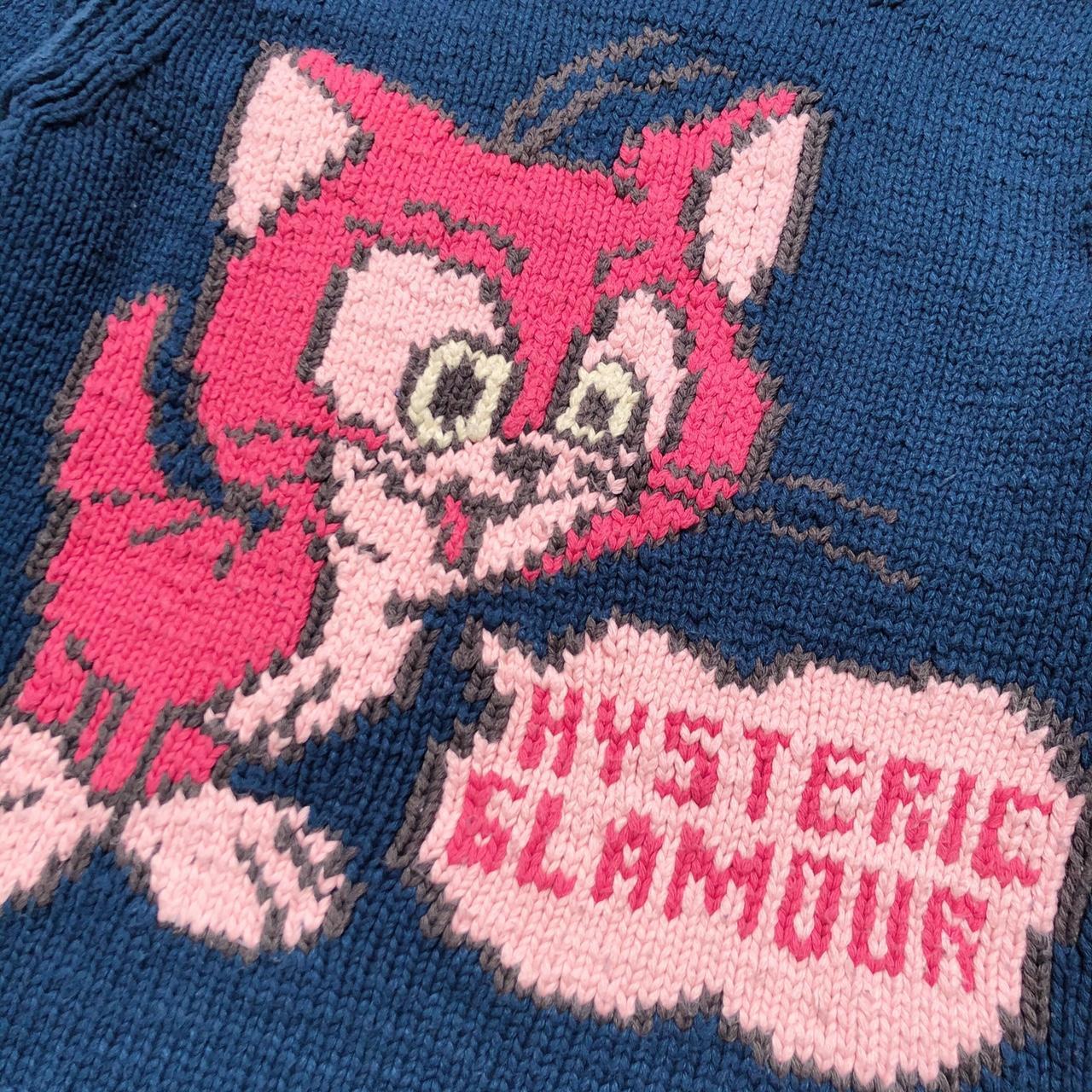 Hysteric Glamour Men's Blue and Pink Jumper (2)