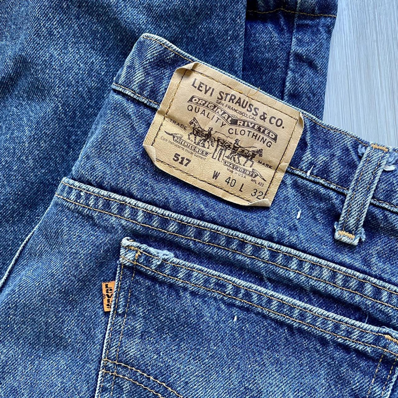 Vintage Levi's 517 orange tab jeans 80s/90s made in... - Depop