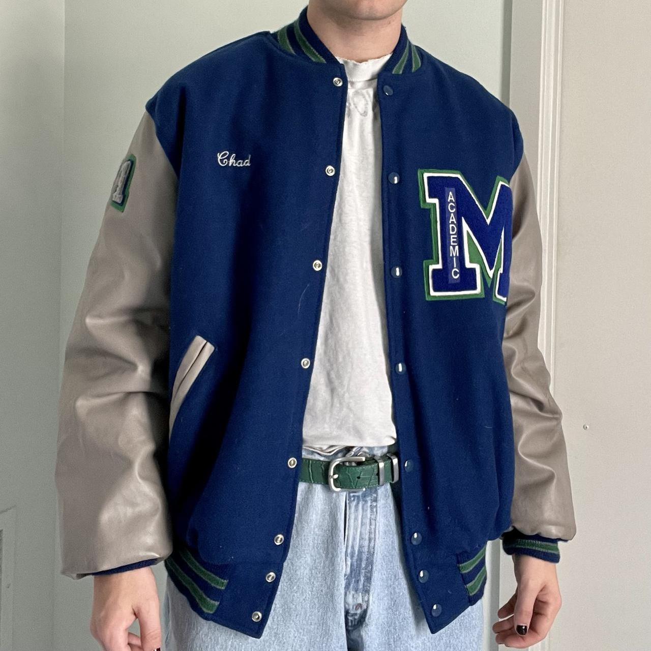 CRAZYYY EARLY 90s COLTS VARSITY JACKET MAKE - Depop