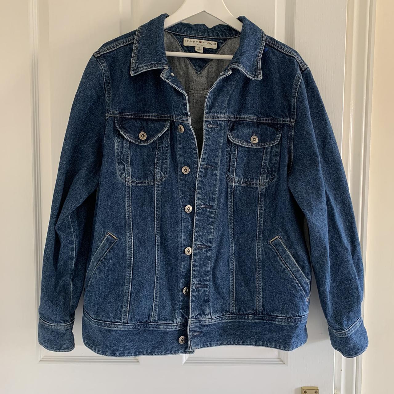 Tommy Hilfiger blue denim jacket. Size XL. Excellent... - Depop