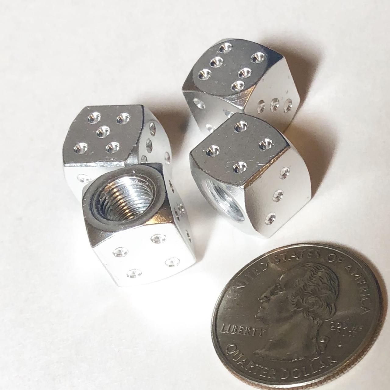 Lot of 4 Dice Valve Stem Cover Caps Made out of a... Depop