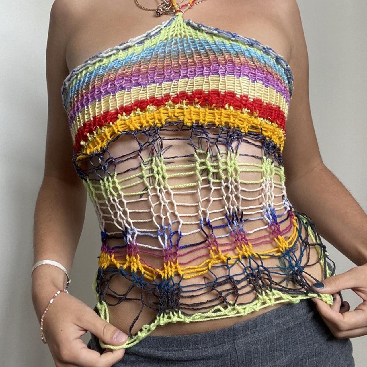 Product Image 2 - Multi coloured distressed halter neck