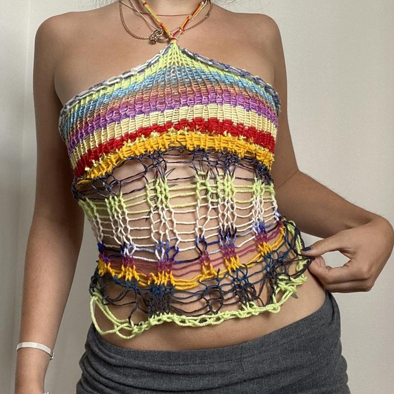 Product Image 4 - Multi coloured distressed halter neck