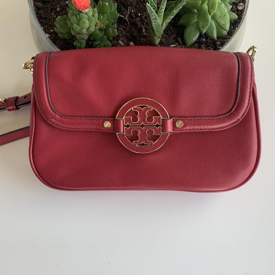 TORY BURCH high quality Amanda Crossbody Clutch Magenta