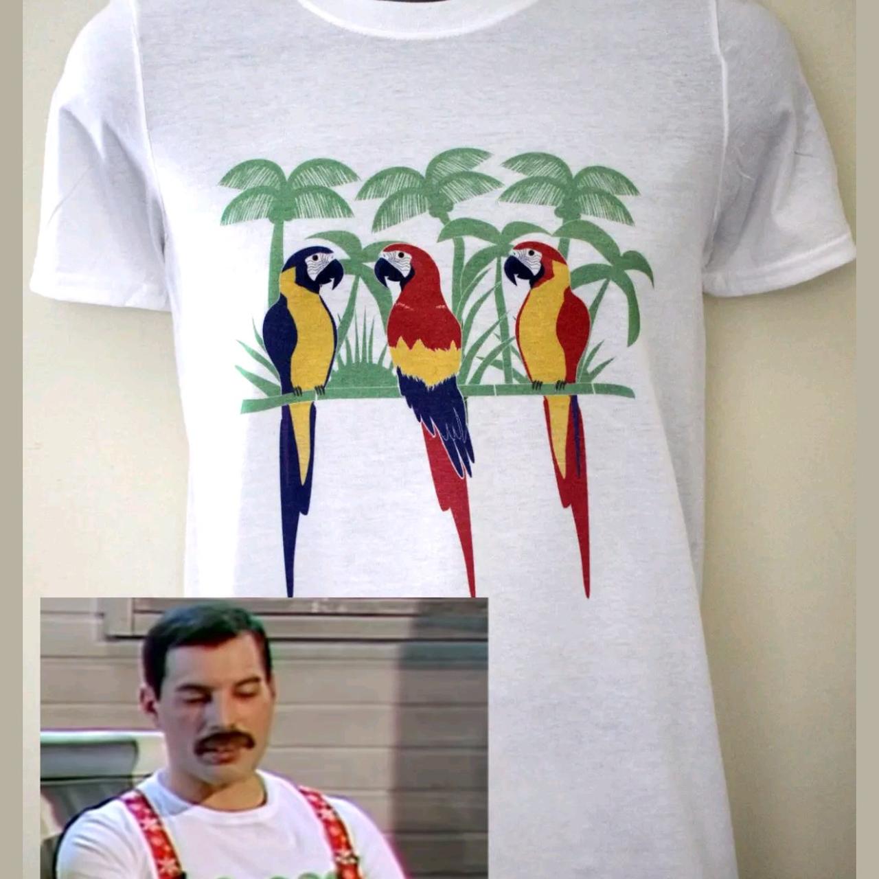 freddie mercury parrot t shirt