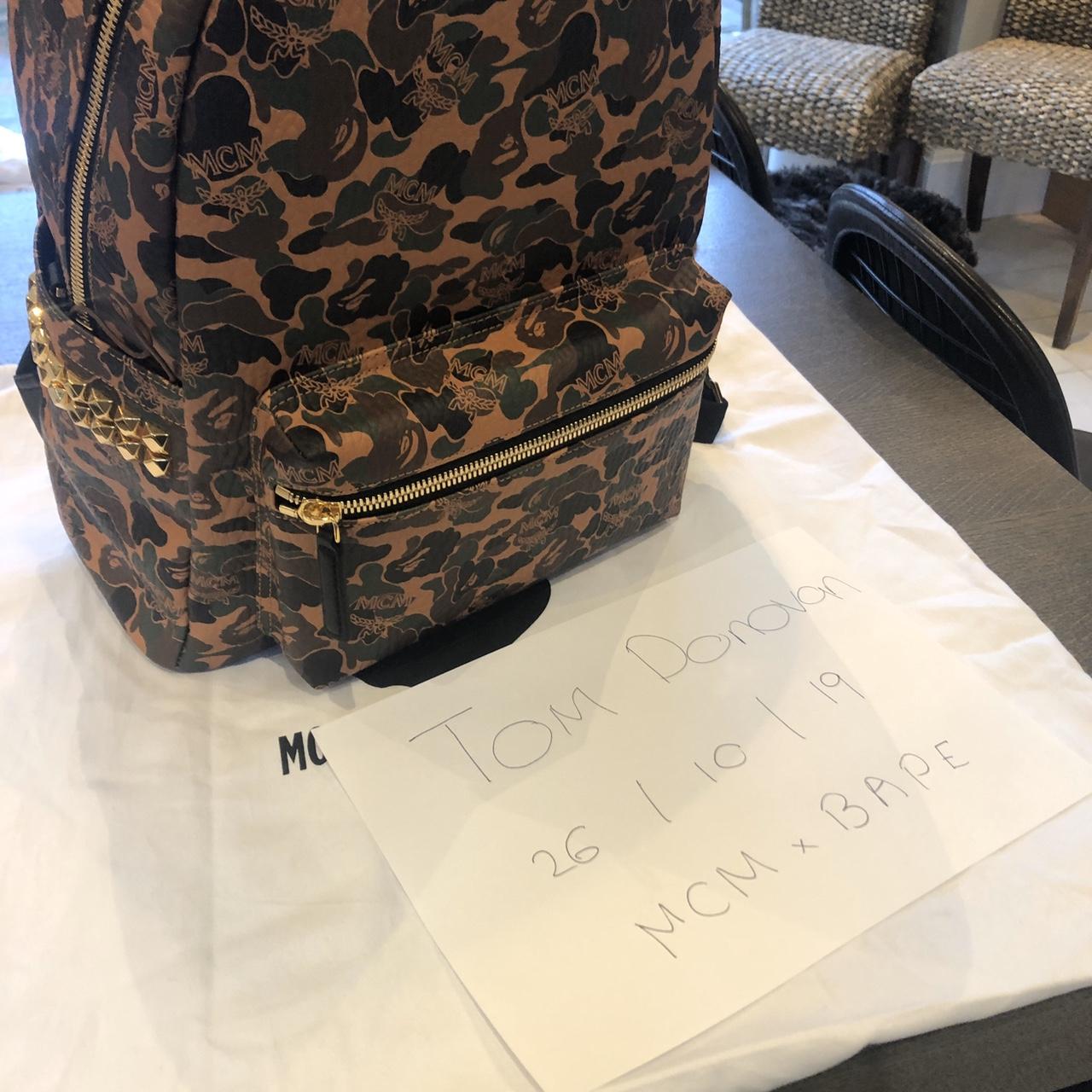 MCM X BAPE CAMO BACKPACK LIMITED EDITION-100% AUTHENTIC WITH RECEIPT