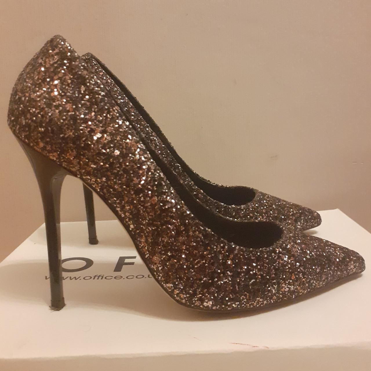 bronze glitter shoes