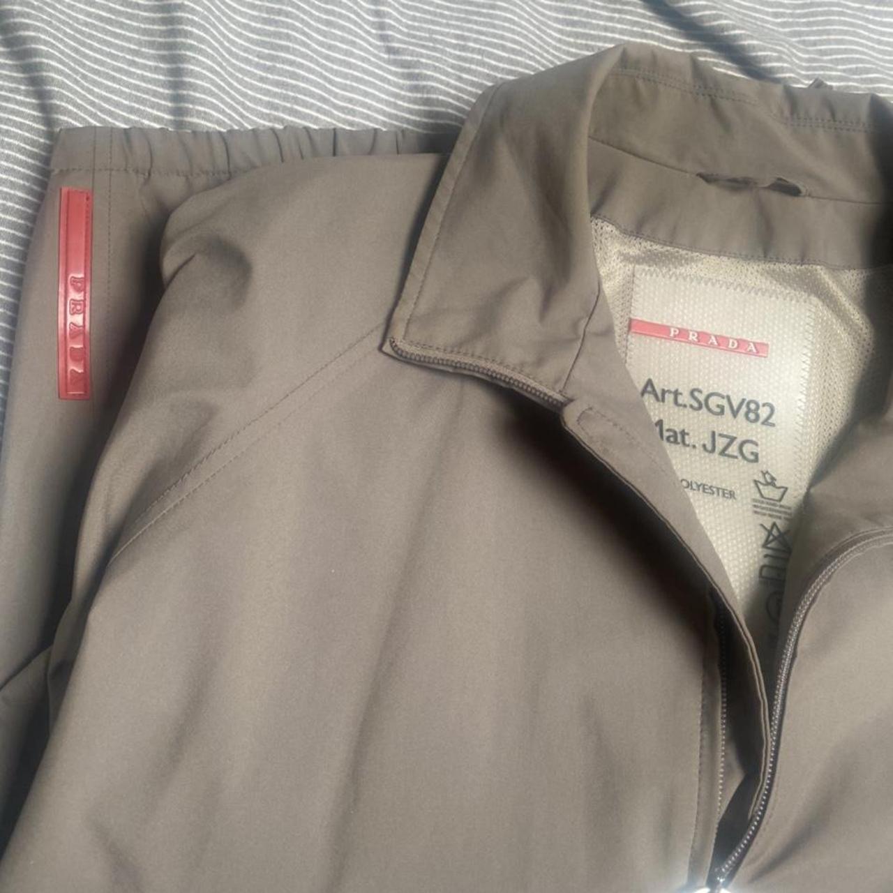 Vintage Prada x Gore-Tex bomber jacket | Beige |... - Depop