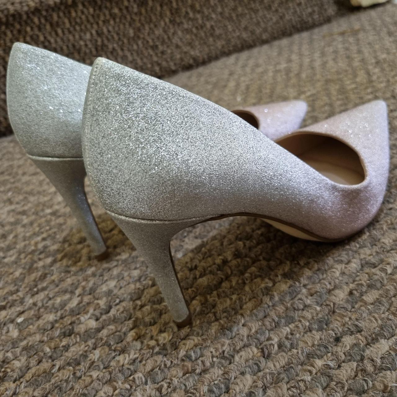 Bcbg silver hot sale heels