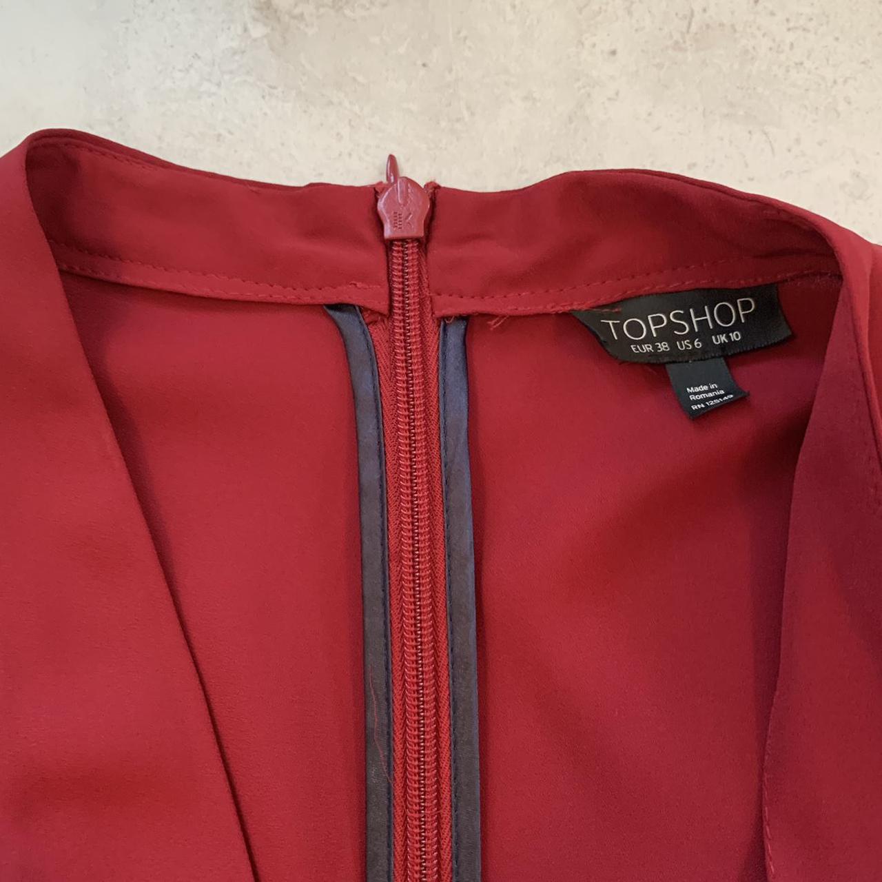 Burgundy / Wine Long Sleeve Playsuit with... Depop