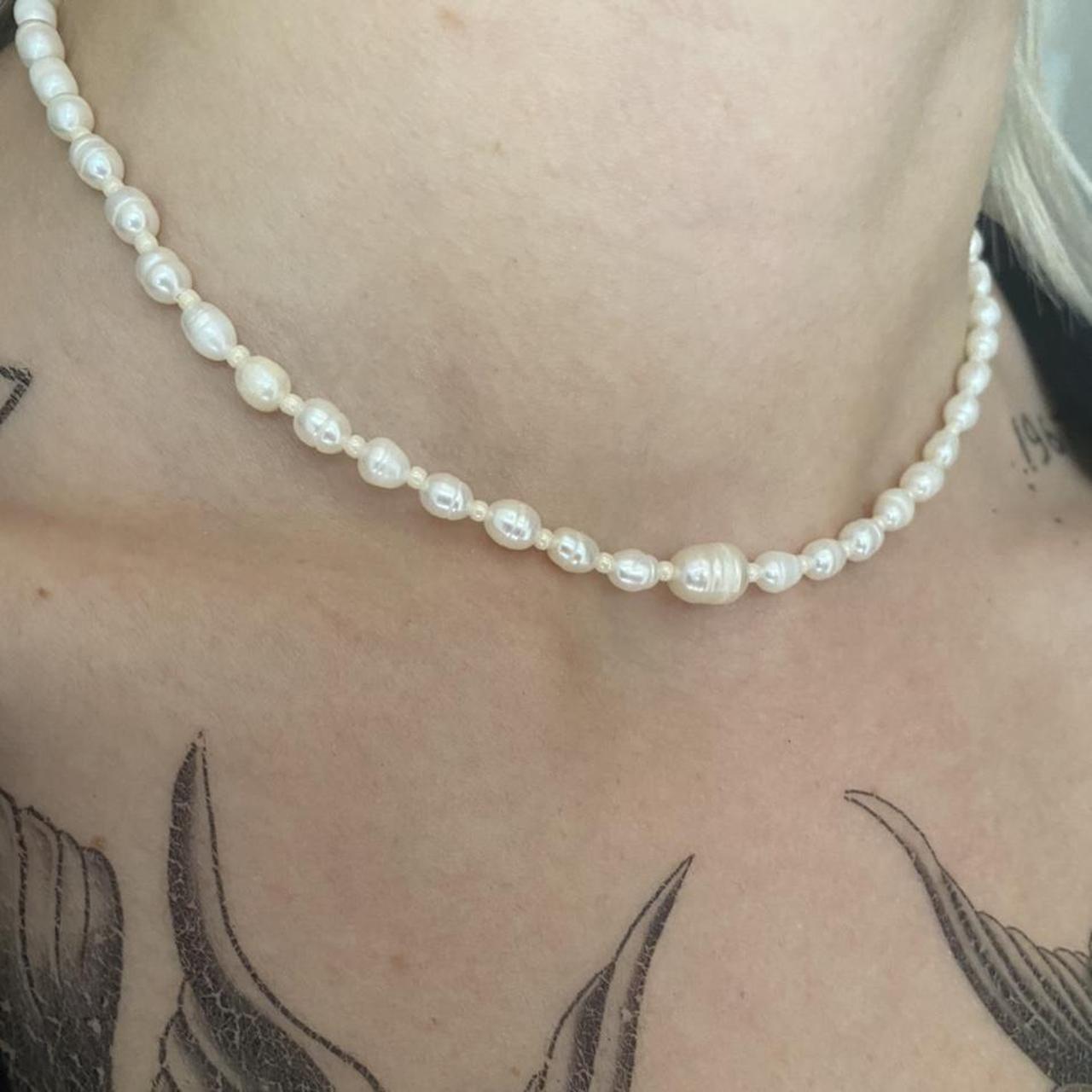 Pearl necklace with claw clasp when purchased pls... - Depop