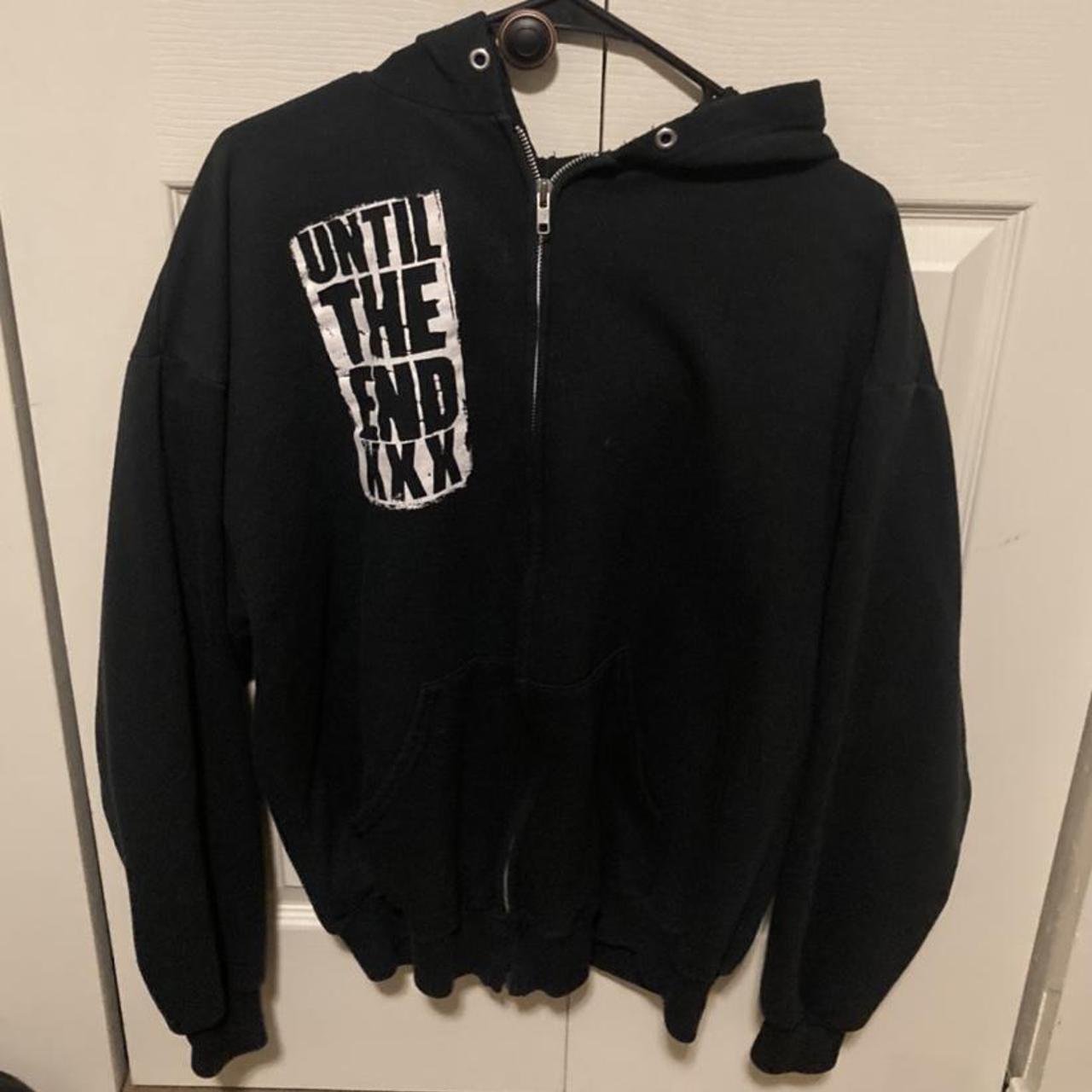 until the end zip up hoodie xxx washed cold and hung... - Depop