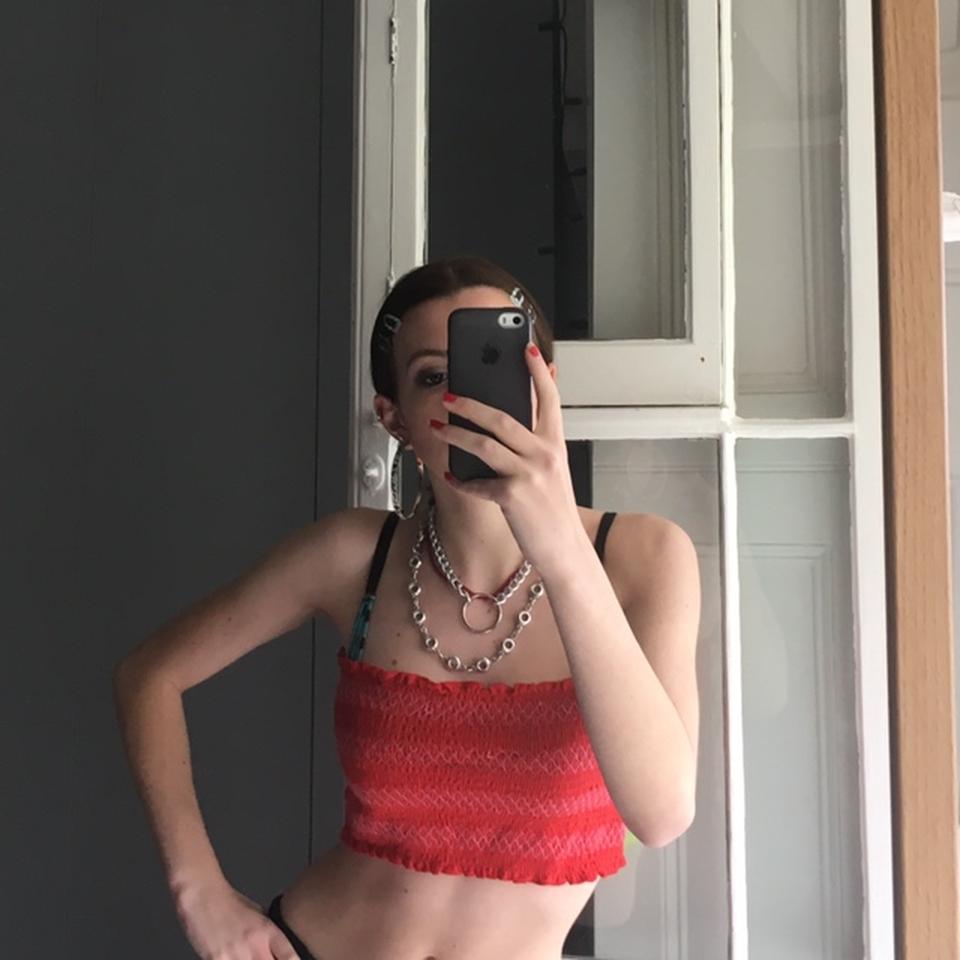 Dior pink bandeau tube crop top (rolled up in first - Depop