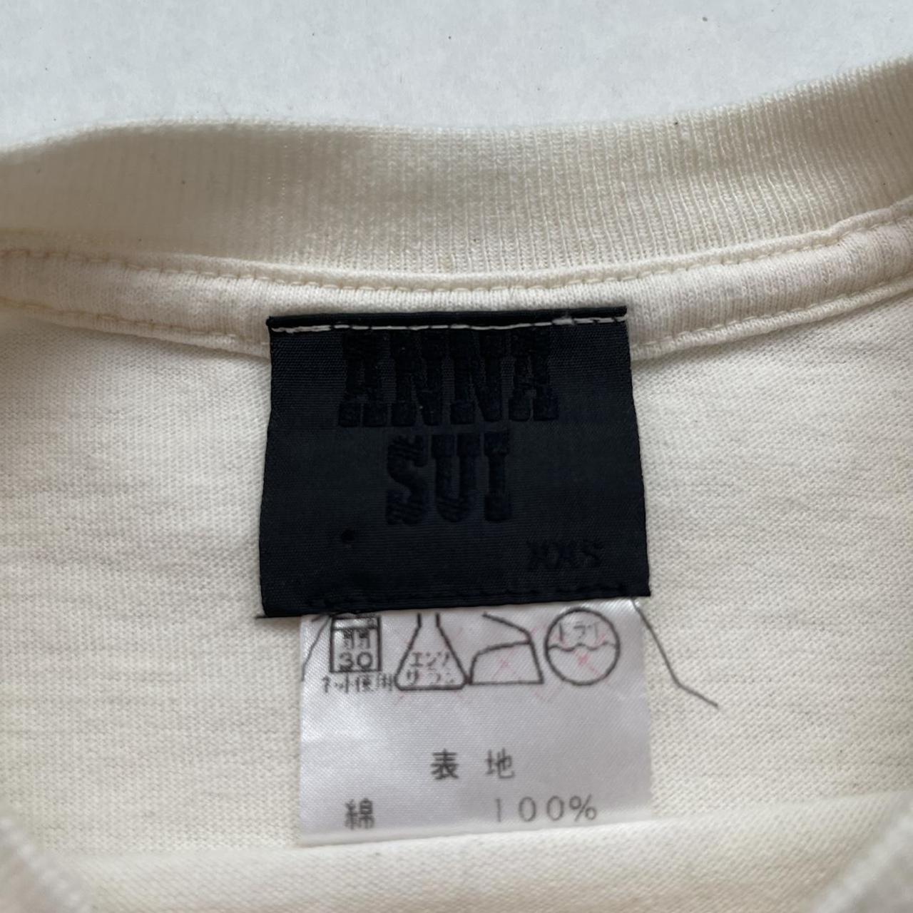 Anna Sui off-white/cream t-shirt top ‧₊˚ 彡 $6.50... - Depop