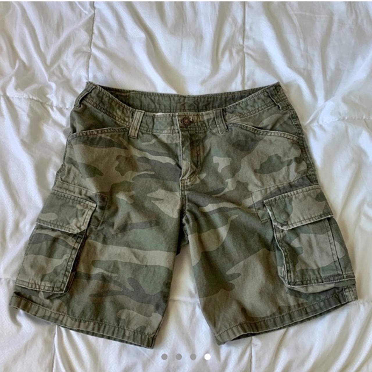 Von Dutch Women's Green and Khaki Shorts | Depop