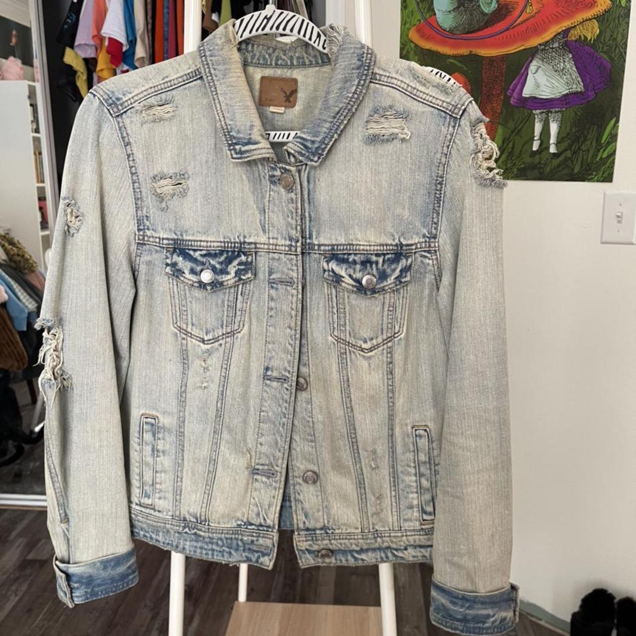 american eagle destroyed denim jacket