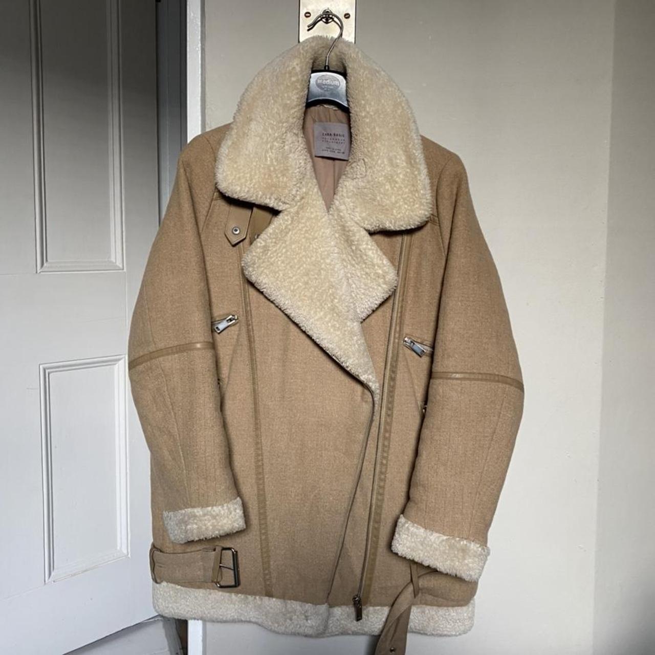 zara sheepskin coat