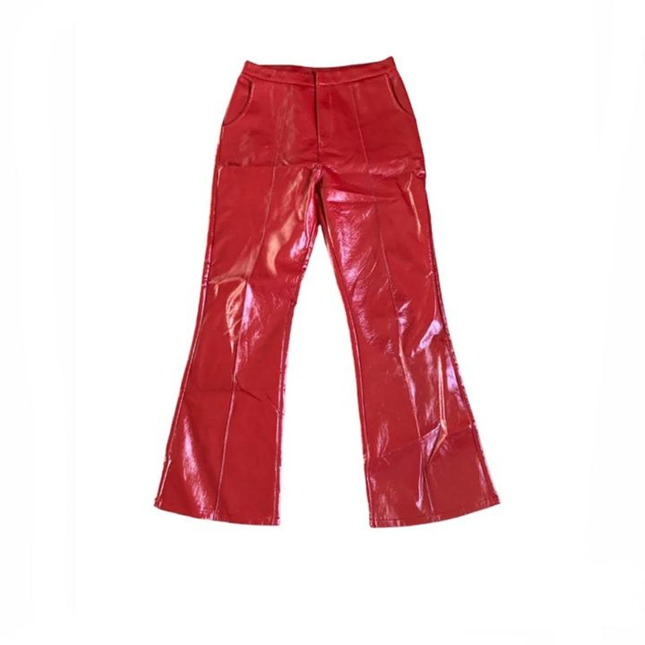 princess polly patent flare pants. missing tag but... Depop