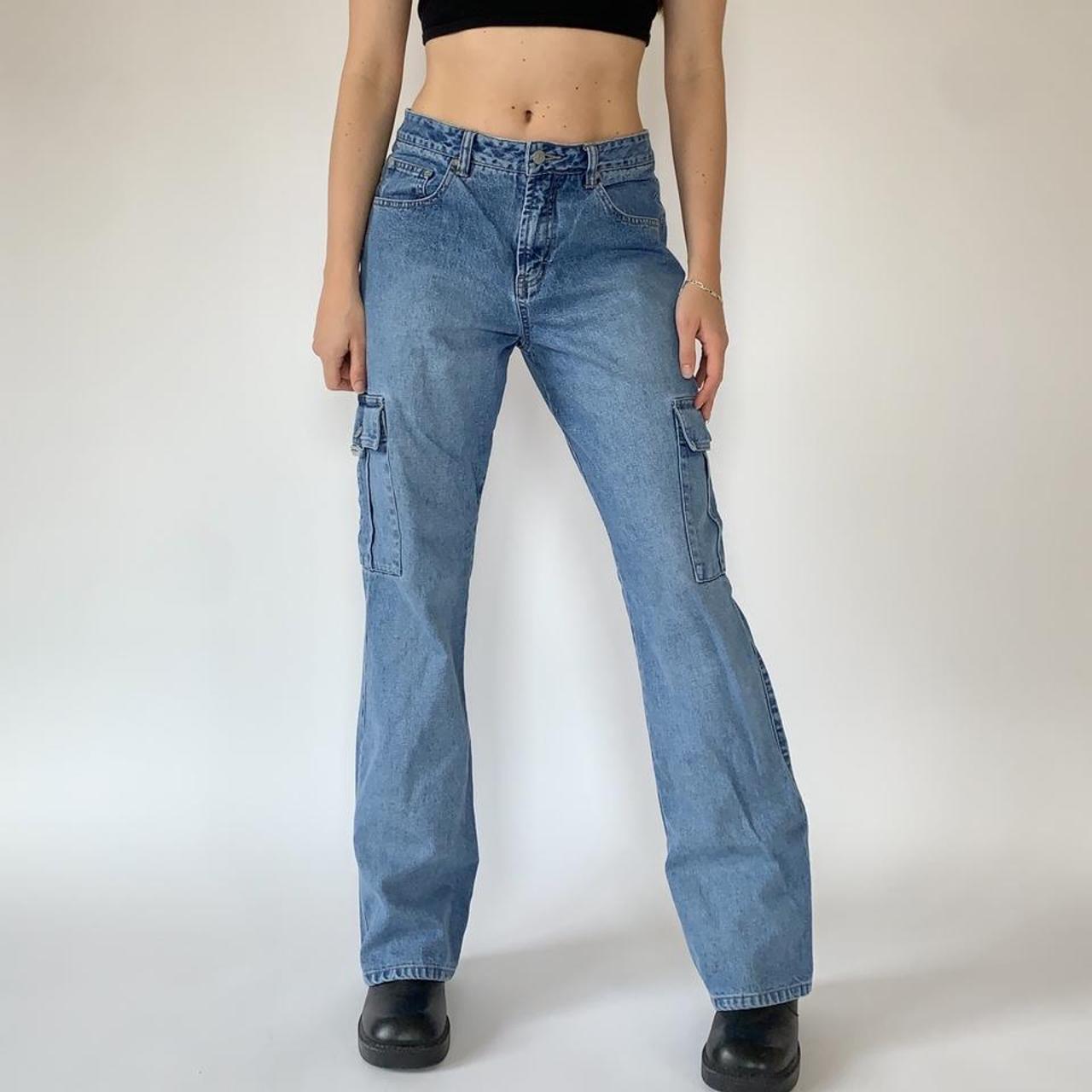 Vintage 1990s Unionbay cargo jeans. High rise with a... - Depop