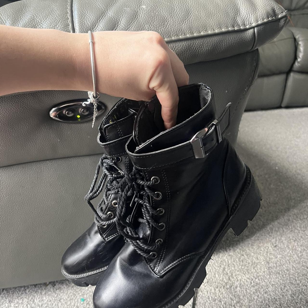 Shien lace up platform boots Really good condition,... - Depop