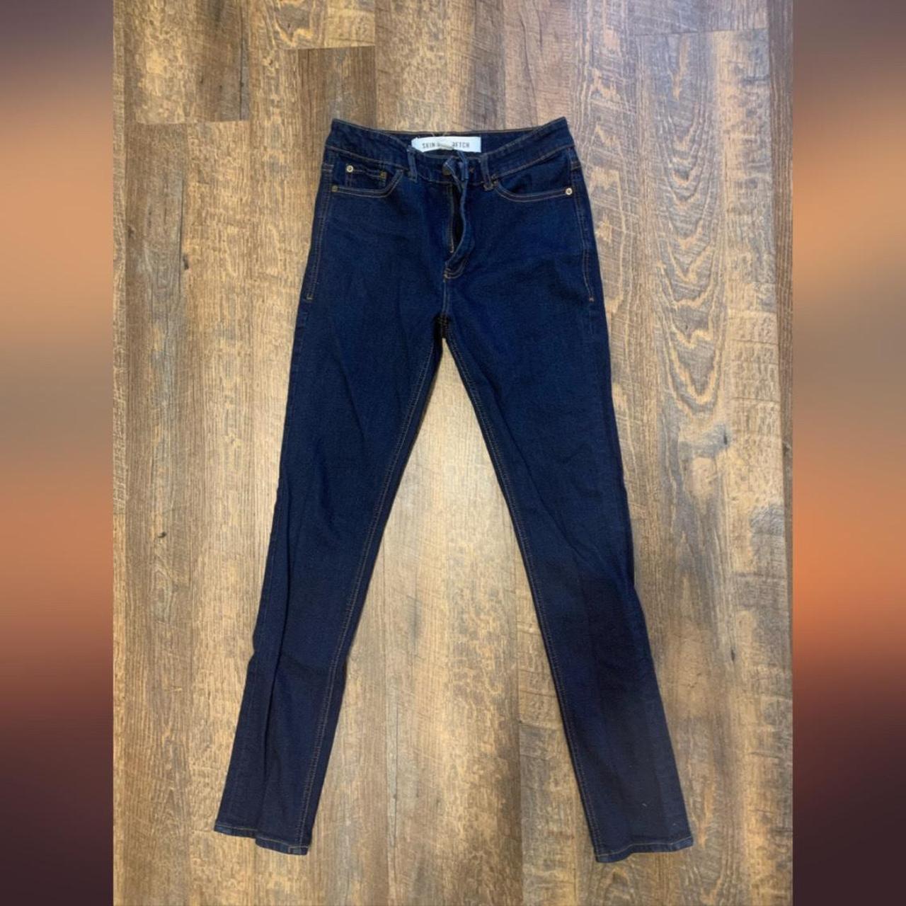 NEW LOOK DARK BLUE DENIM SKINNY STRETCH JEANS 30 x... - Depop