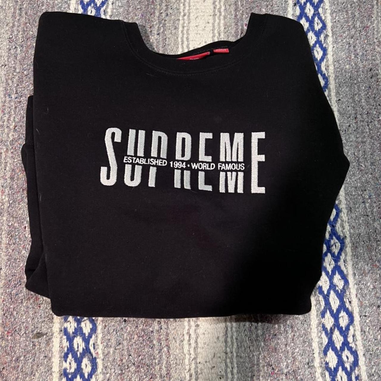 supreme sweater slightly used #supreme #sweater - Depop