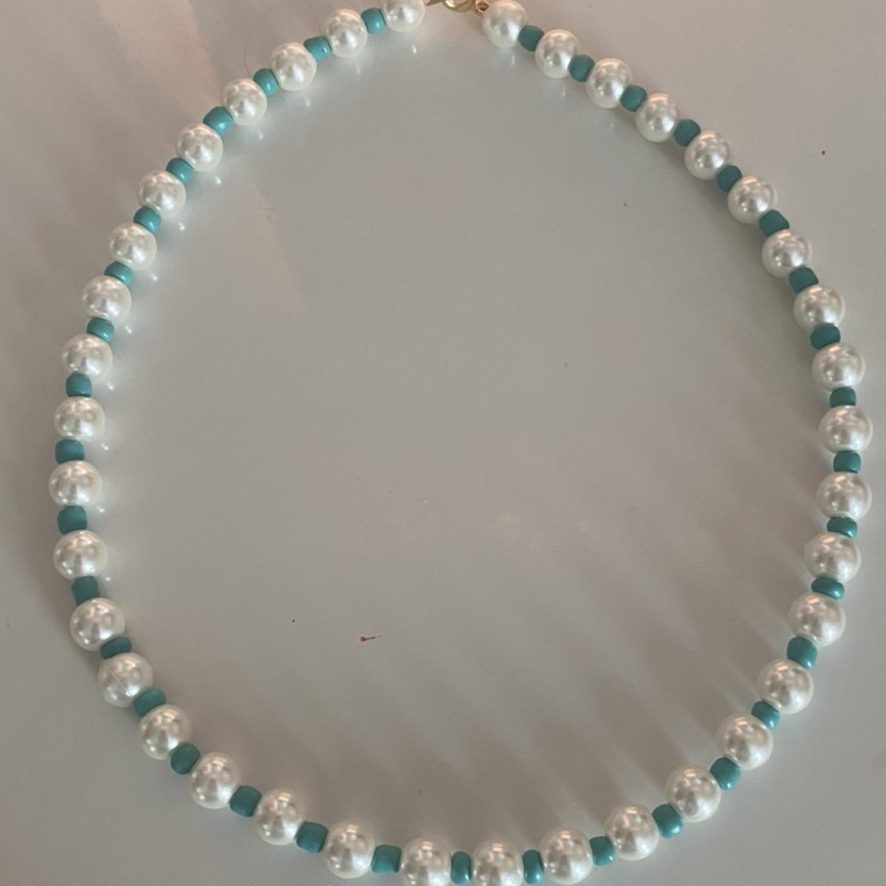 Women's White and Blue Jewellery