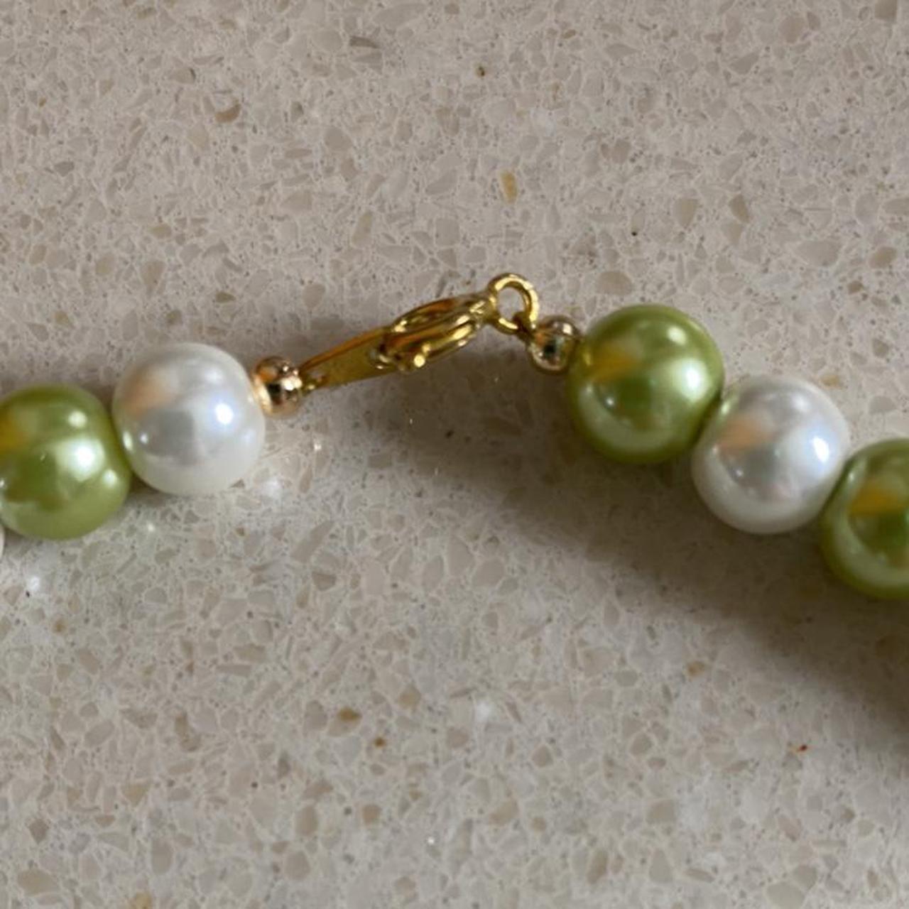 Women's White and Green Jewellery (2)