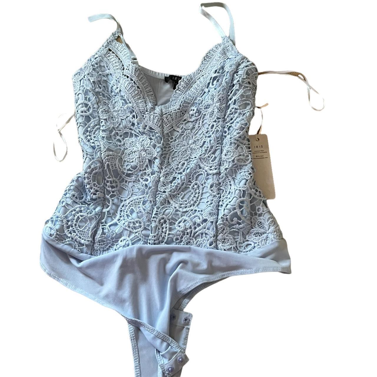 Iris Los Angeles Women's Blue Bodysuit Depop